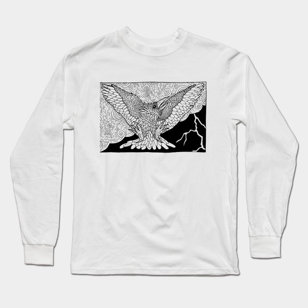 Thunderbird Bestiary Long Sleeve T-Shirt by Ballyraven